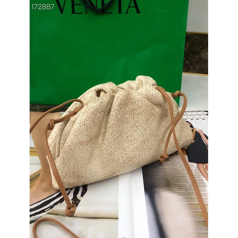 Bottega Veneta Bolsa Mini Bolsa 22cm 585852 Couro De Bezerro Coleção Primavera/verão 2021, Mármore