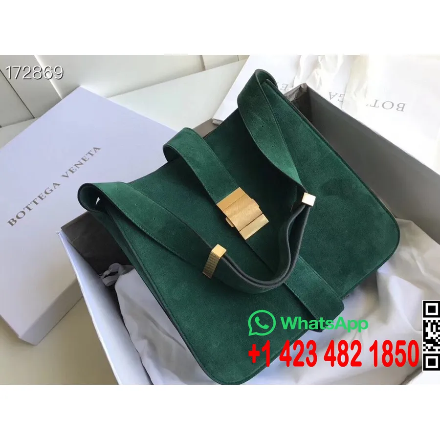 Bottega Veneta The Marie Schoudertas 29cm 578334 Suède/kalfsleer Collectie Lente/zomer 2021, Racing Green