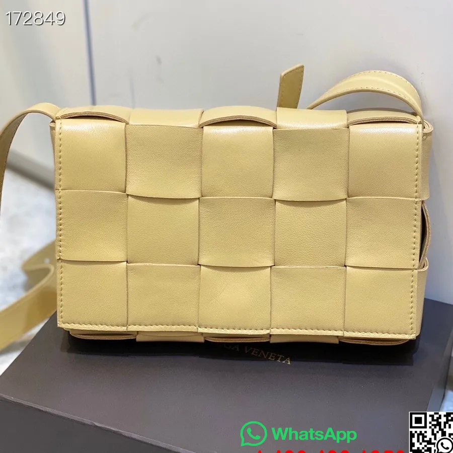 Bottega Veneta Cassettetas 24cm 578004 Lamsleer Collectie Lente/zomer 2021, Maïs