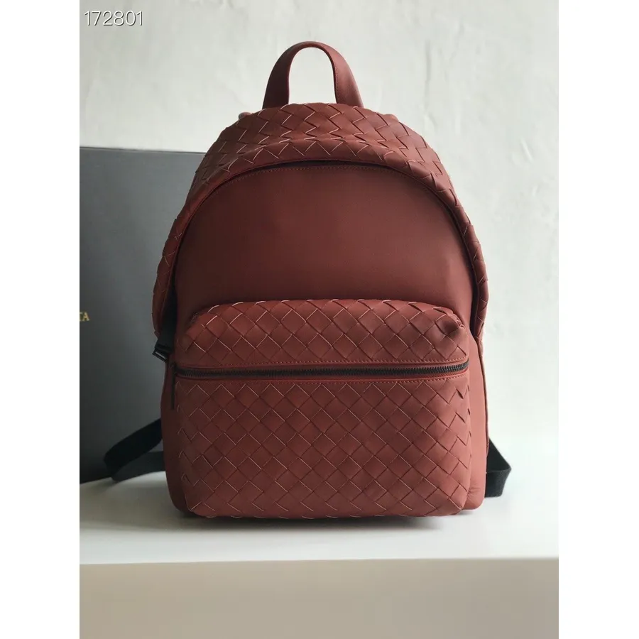 Bottega Veneta Sırt çantası 42cm 70078 Intrecciato Nappa Deri İlkbahar/yaz 2021 Koleksiyonu, Kırmızı