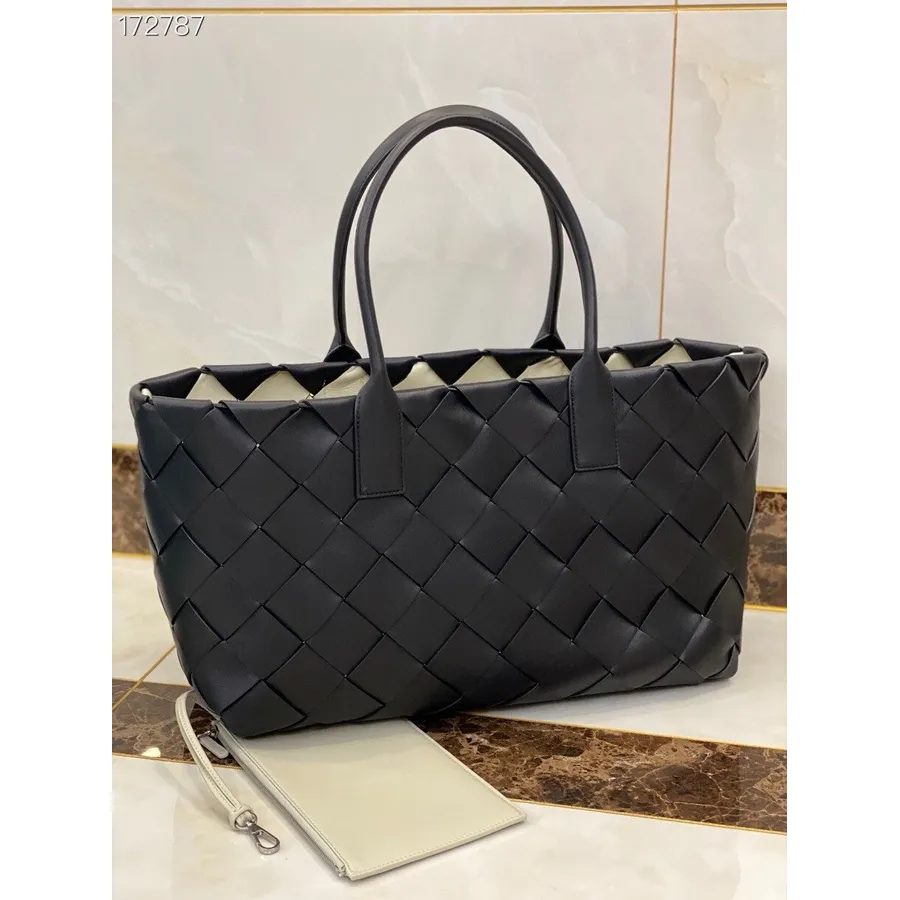 Bottega Veneta Vævet Mulepose 48cm Intrecciato Nappa Læder Forår/sommer 2021 Kollektion, Hvid