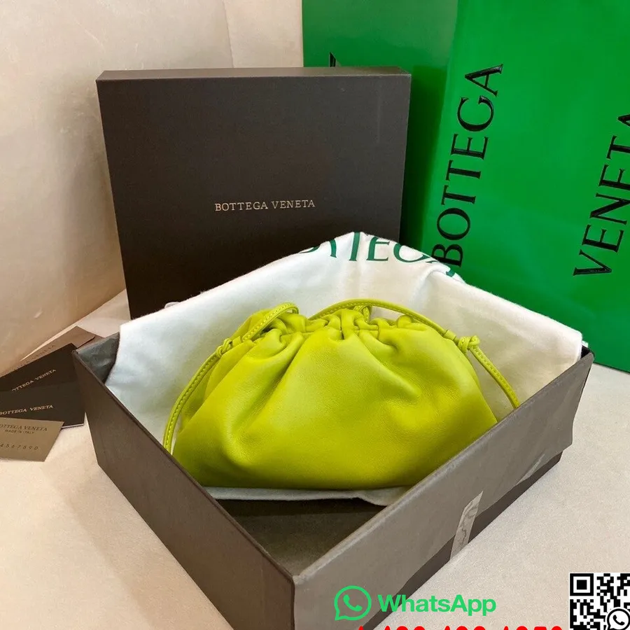 Bottega Veneta Woven The Mini Pouch Geanta De Umar 22cm Piele De Vitel Colectia Toamna/iarna 2020, Kiwi