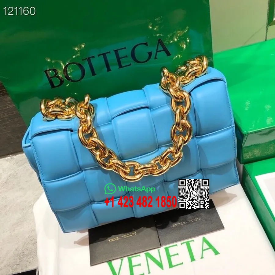 Bottega Veneta με επένδυση τσάντα ώμου αλυσίδας κασέτας 26cm, δέρμα αρνιού συλλογή φθινόπωρο/χειμώνας 2020, πισίνα