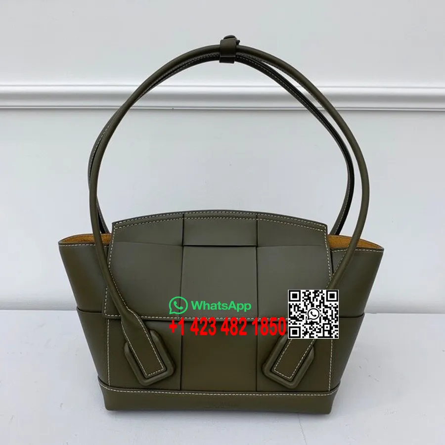 Bottega Veneta Arco Válltáska 33cm Borjúbőr 2020 Tavaszi/nyári Kollekció, Olíva Zöld