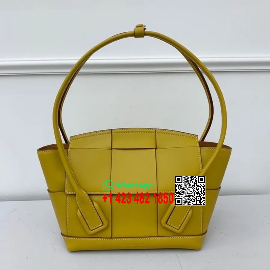 Bottega Veneta Arco Válltáska 33cm Borjúbőr 2020 Tavaszi/nyári Kollekció, Sárga