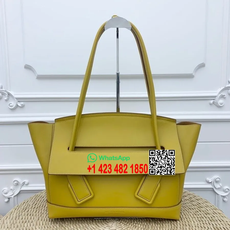 Bottega Veneta Arco Válltáska 48cm Borjúbőr 2020 Tavaszi/nyári Kollekció, Sárga