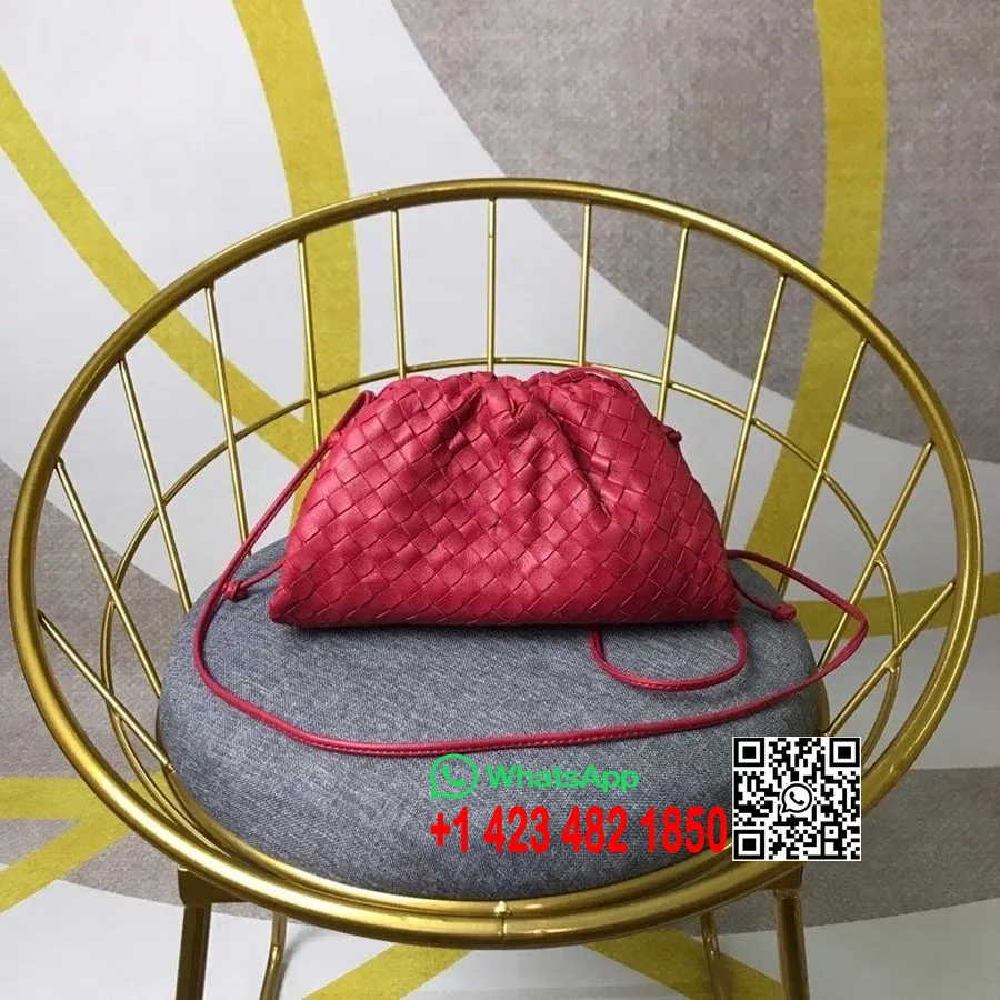 Bottega Veneta Woven The Mini Pouch Torba Za čez Ramo 23 Cm Telečje Usnje Kolekcija Pomlad/poletje 2020, Rdeča