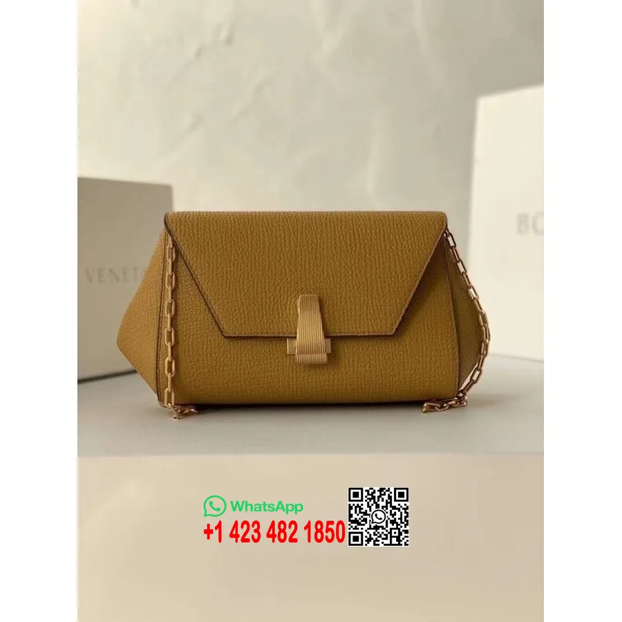 Bottega Veneta Mini Vinkel Skuldertaske 20 Cm Kornet Kalveskind 2020 Forår/sommer Kollektion, Gul