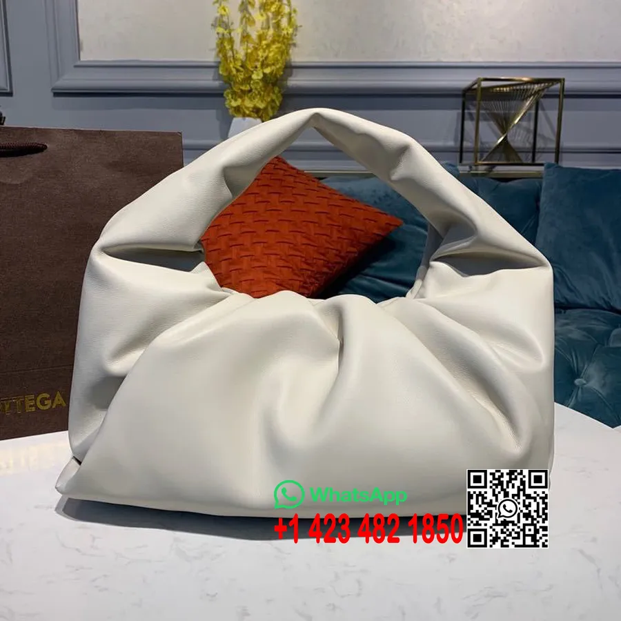 Bottega Veneta A Válltáska Croissant Táska 40 Cm-es Rugalmas Borjúbőr Arany Hardver 2020 Tavaszi/nyári Kollekció, Blanco