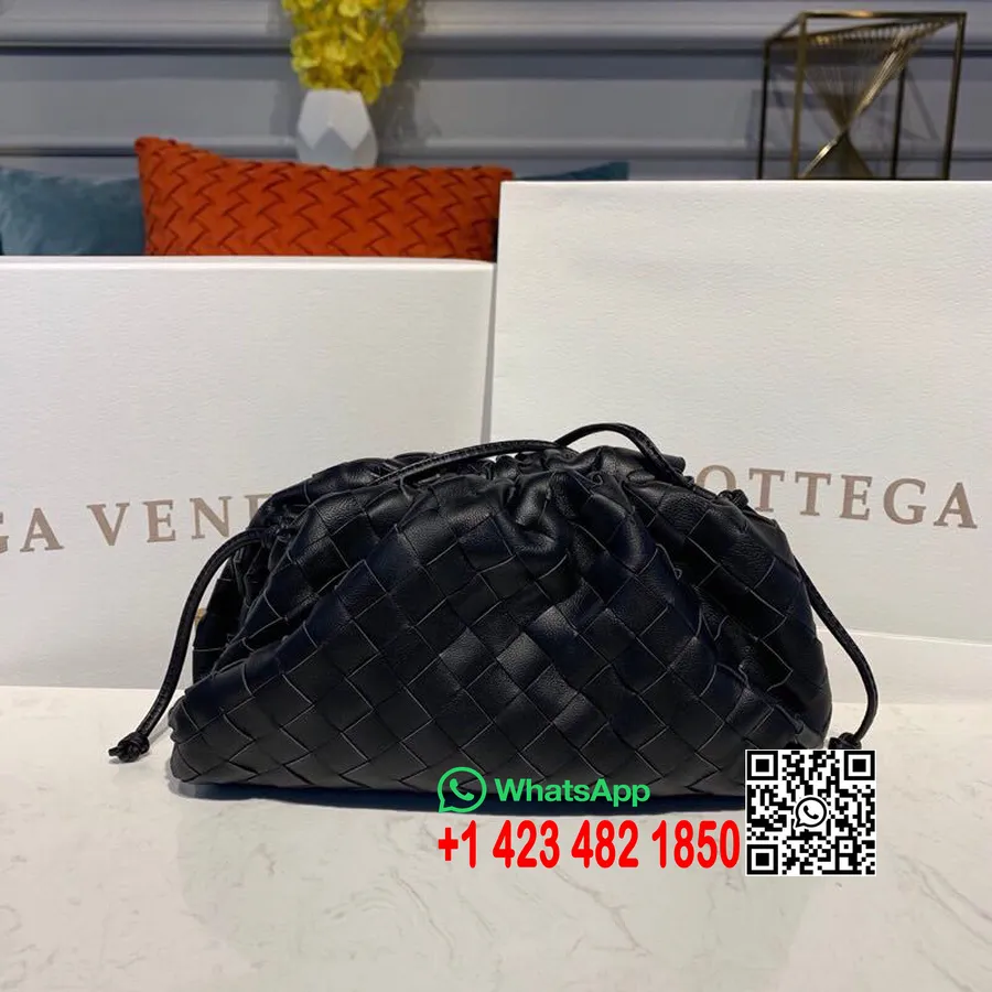 Bottega Veneta Pussilaukku 28cm Intrecciato Nappanahka Syksy/talvi 2019 Mallisto, Musta