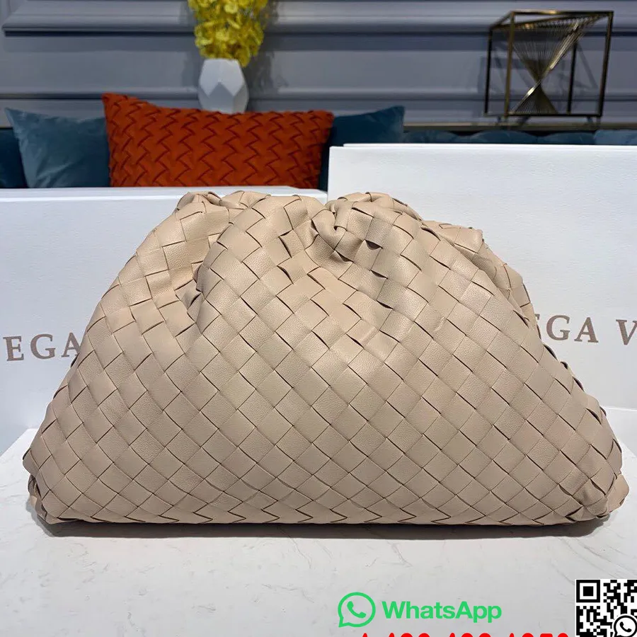 Bottega Veneta The Pouch Bag 40cm Intrecciato Nappa Læder Efterår/vinter 2019 Kollektion, Nøgen