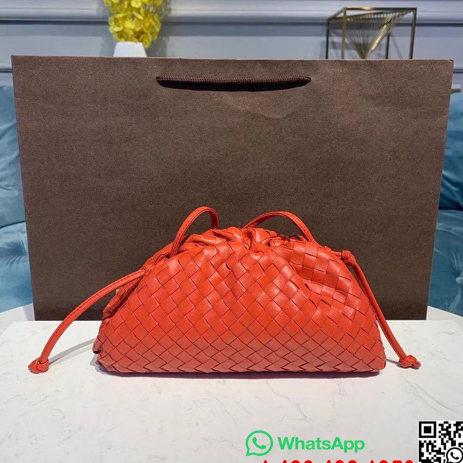 Bottega Veneta Pussilaukku 28cm Intrecciato Nappanahka Syksy/talvi 2019 Mallisto, Oranssi