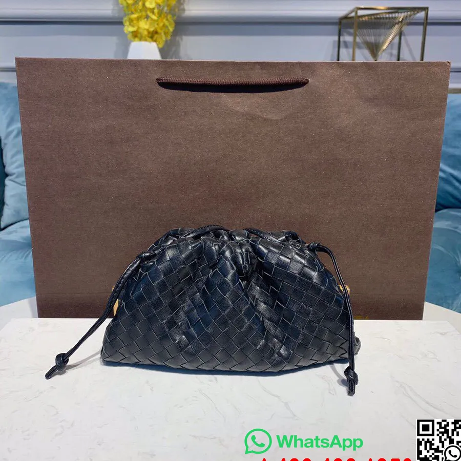 Bottega Veneta Pussilaukku 28cm Intrecciato Nappanahka Syksy/talvi 2019 Mallisto, Musta