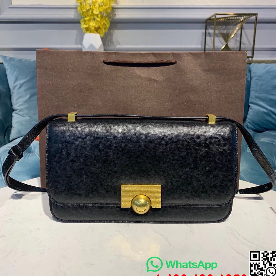 کیف کلاسیک Bottega Veneta 28cm Intrecciato Nappa چرم سخت افزاری طلایی پاییز/زمستان 2019، مشکی