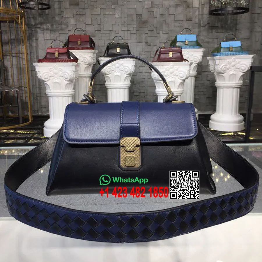 Bottega Veneta Mini Piazza Tophåndtag Taske 25 Cm Nappa Læder Guld Hardware Efterår/vinter 2019 Kollektion, Ardoise