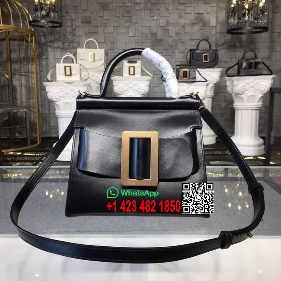 Boyy Karl Satchel Mittelgroße Tasche, 24 Cm, Kalbsleder, Frühjahr/Sommer-Kollektion 2018, Schwarz