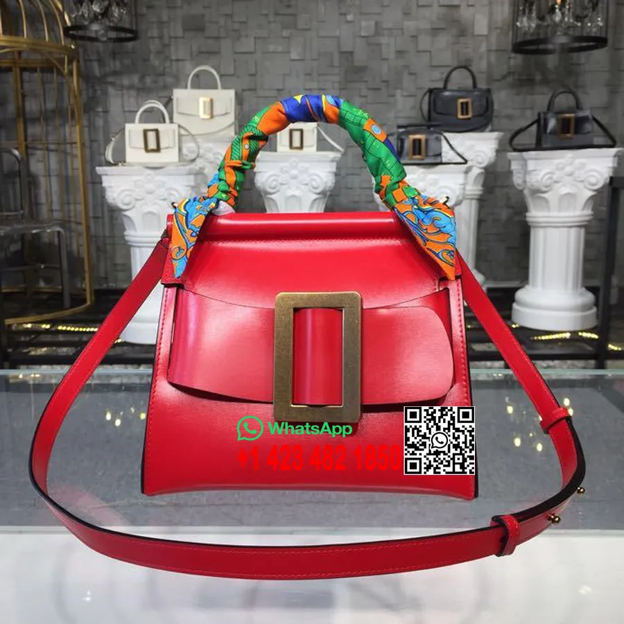 Boyy Karl Satchel Medium Bag 24cm Calfskin Leather Spring/Summer 2018 Collection, Red