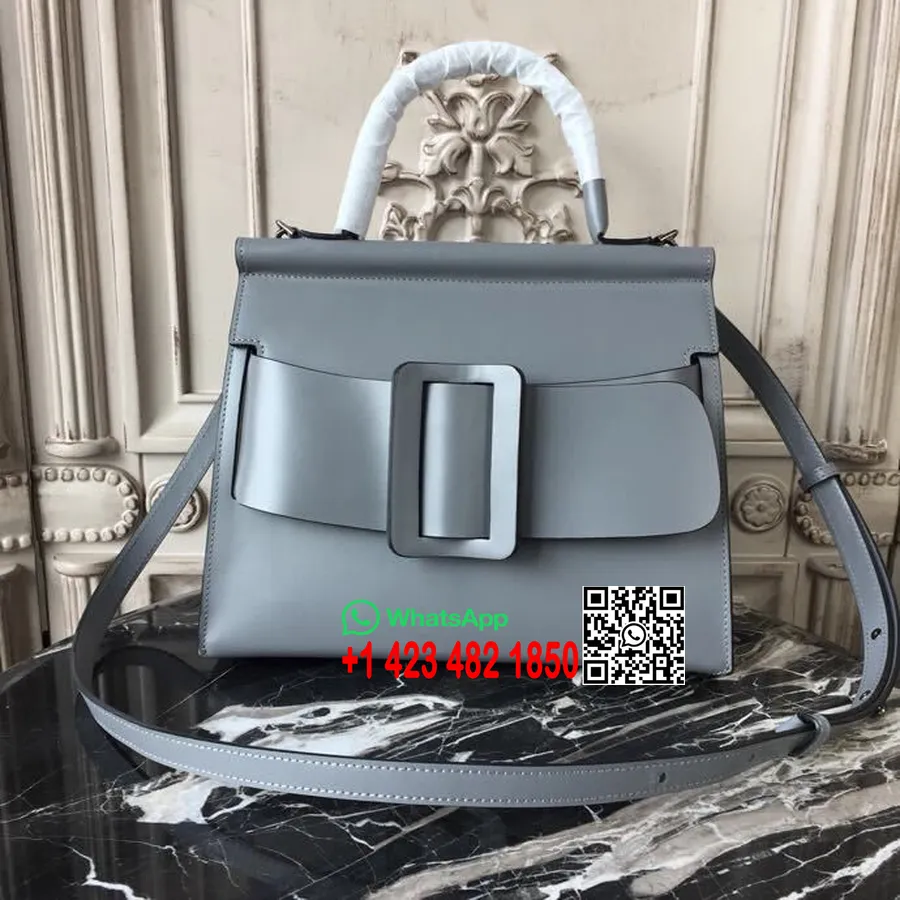 Boyy Karl Satchel Large Bag 28cm Calfskin Leather Spring/Summer 2018 Collection, Grey