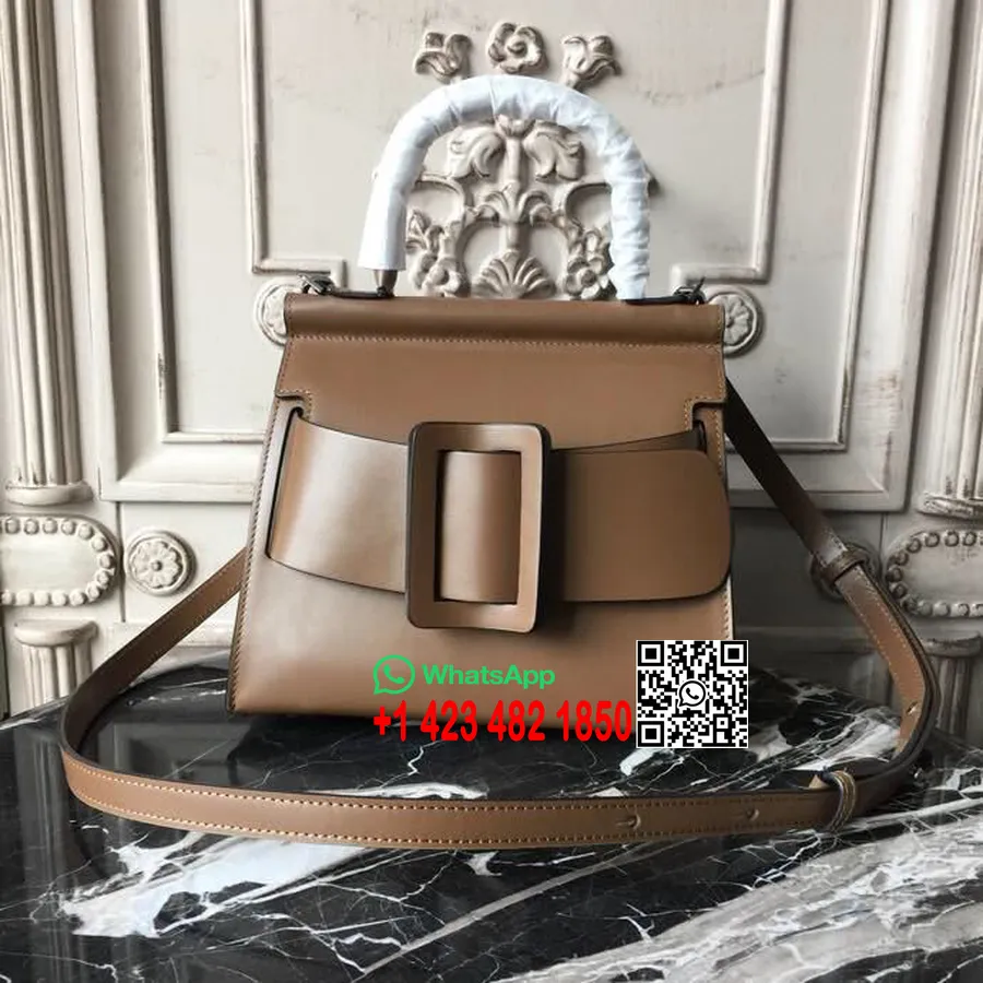 Boyy Karl Satchel Tas Medium 24cm Kulit Anak Sapi Koleksi Musim Semi/musim Panas 2018, Coklat