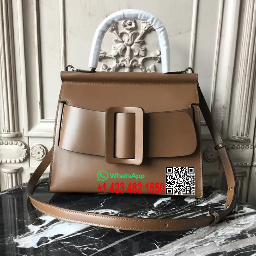 Boyy Karl Satchel Tas Besar 28cm Kulit Anak Sapi Koleksi Musim Semi/musim Panas 2018, Coklat