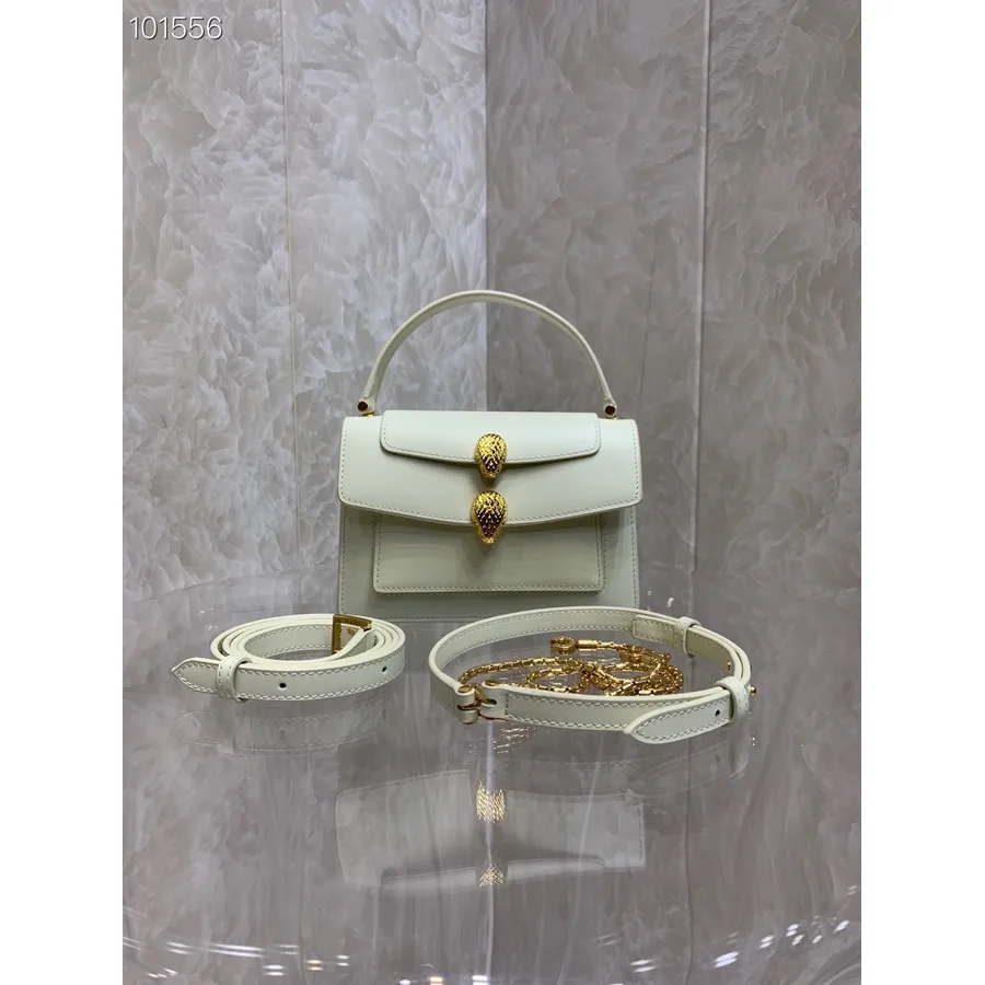 Bvlgari X Alexander Wang Bolso Bandolera Con Cadena 18cm 288739 Piel De Becerro Colección Otoño/invierno 2022, Blanco