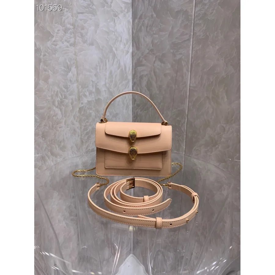 Bvlgari X Alexander Wang Tas Sabuk Selempang Rantai 18cm 288739 Koleksi Kulit Anak Sapi Musim Gugur/dingin 2022, Karamel Topaz K