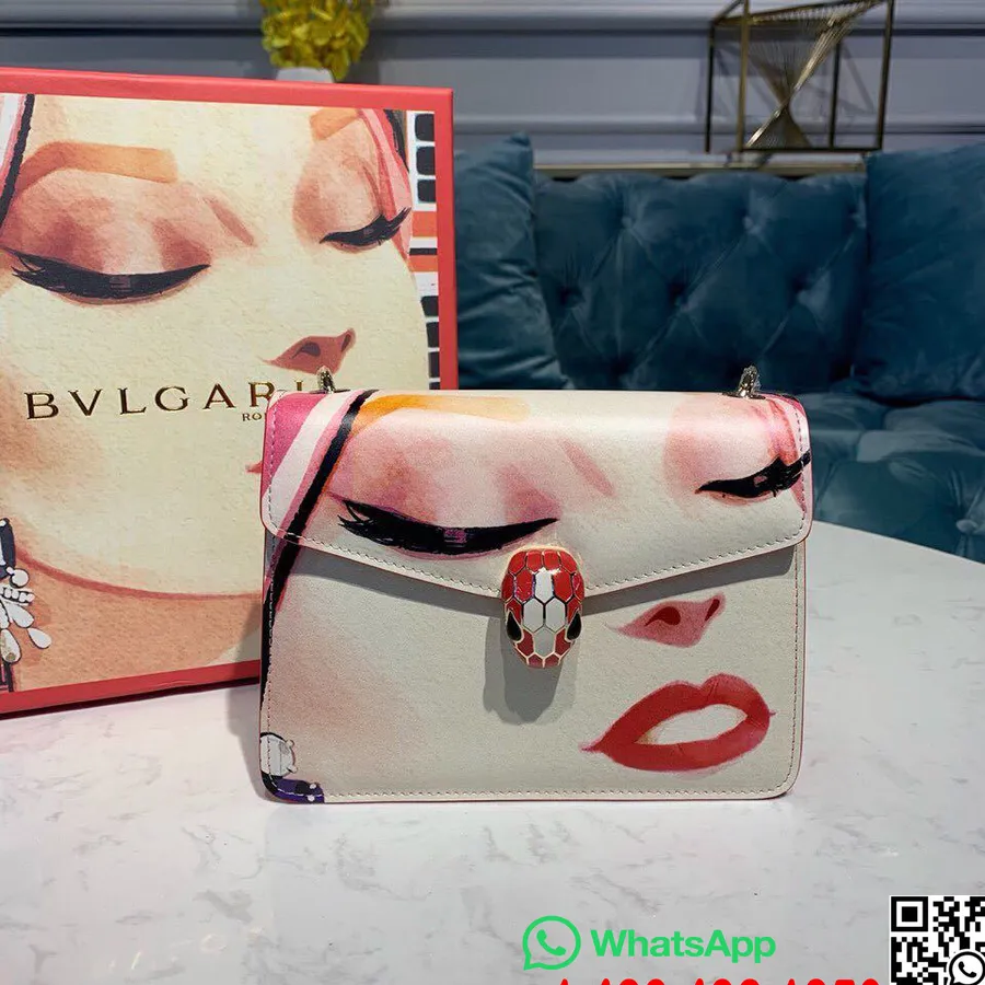 Bulgari Retro Serpenti Forever Táska 20 Cm-es, Türkiz, Fényes Fekete Zománcozott Lánccal, Fekete ónix Szemzárral Ga