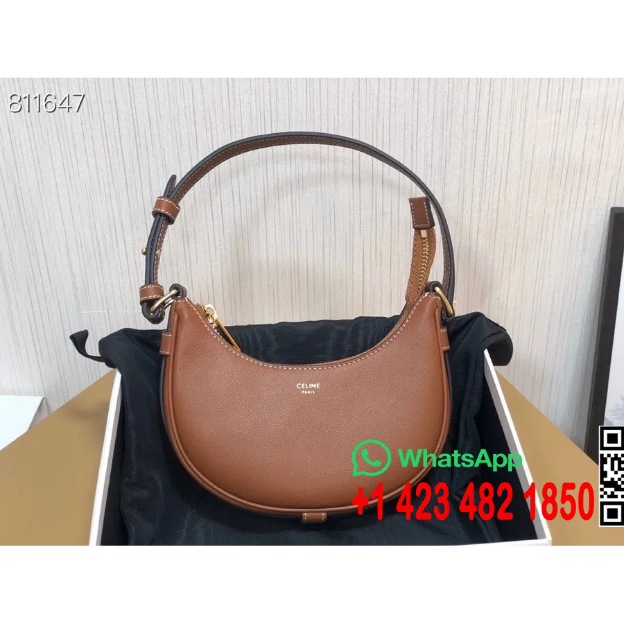 Celine Mini Ava Bag On Strap 18cm Kulit Anak Sapi Koleksi Musim Semi/musim Panas 2022, Tan