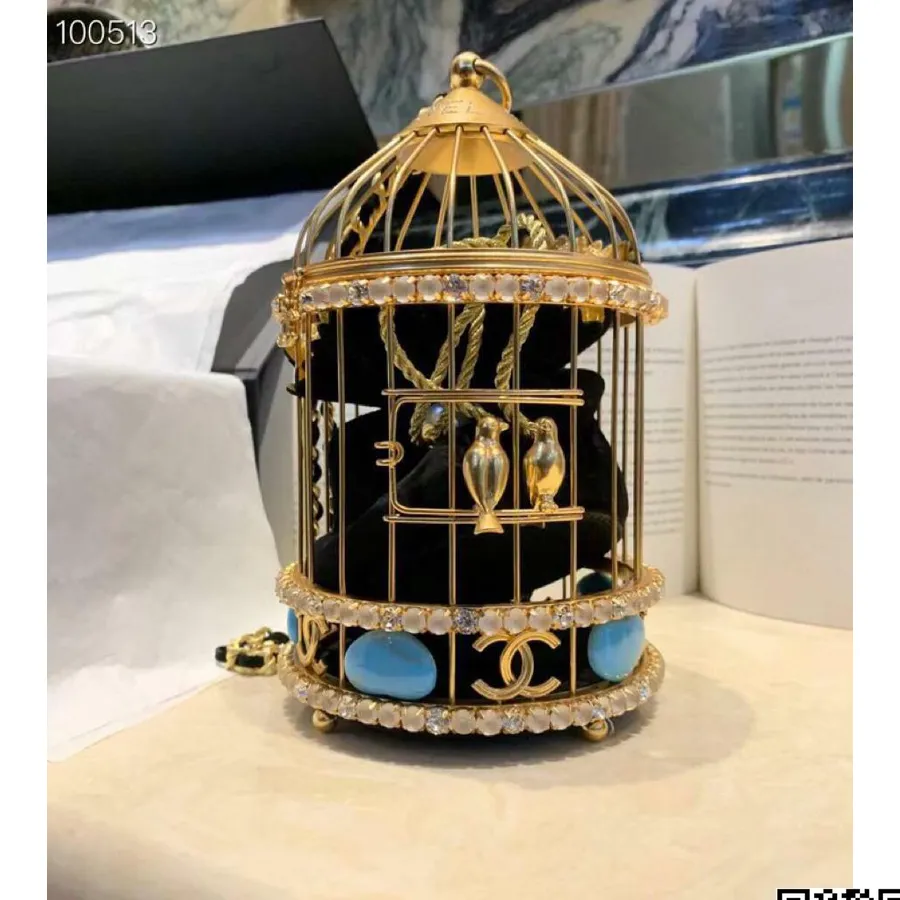 Chanel Bird Cage βραδινή τσάντα 20cm δέρμα αρνιού συλλογή φθινόπωρο/χειμώνας 2020, χρυσό