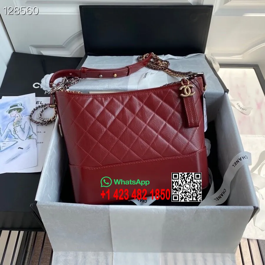 Chanel Gabrielle Grand Sac Hobo 28cm Cuir De Veau Collection Automne/hiver 2017, Bordeaux