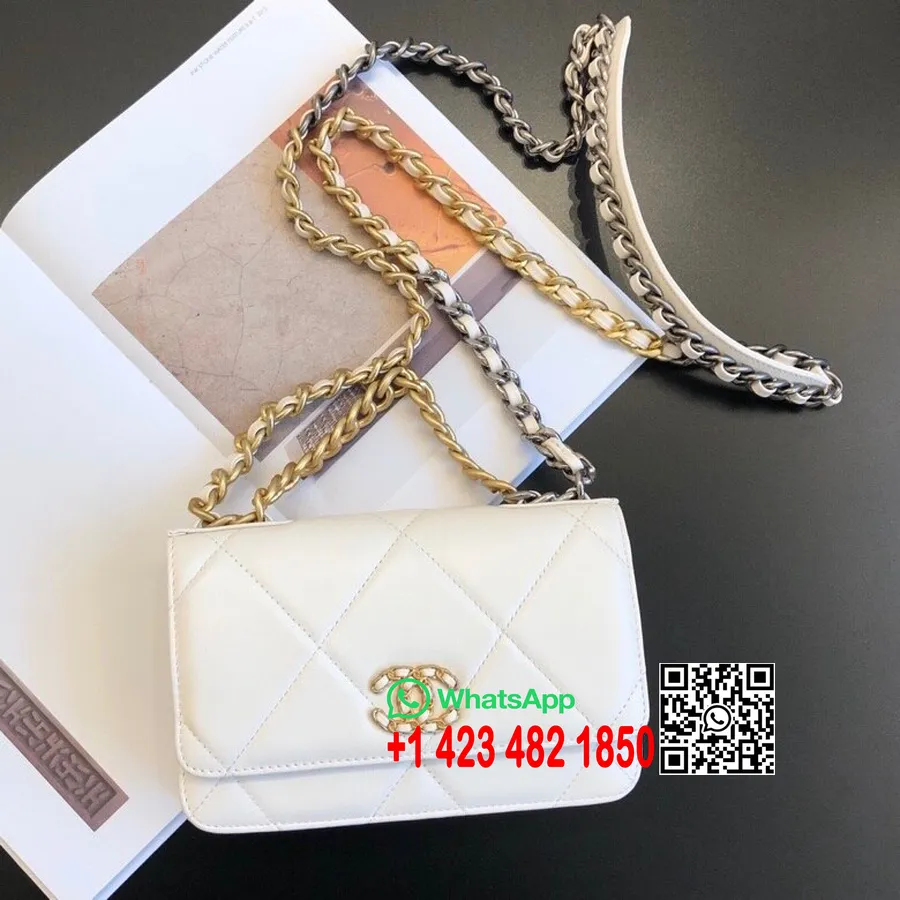 Chanel 19 Woc Tas 20cm Lamsleer Lente/zomercollectie 2020, Wit