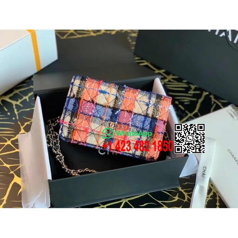 Geantă Chanel Woc 20cm Feronerie Aurie Tweed/piele De Miel Colecția Primăvară/vară 2020, Roz/multicolor