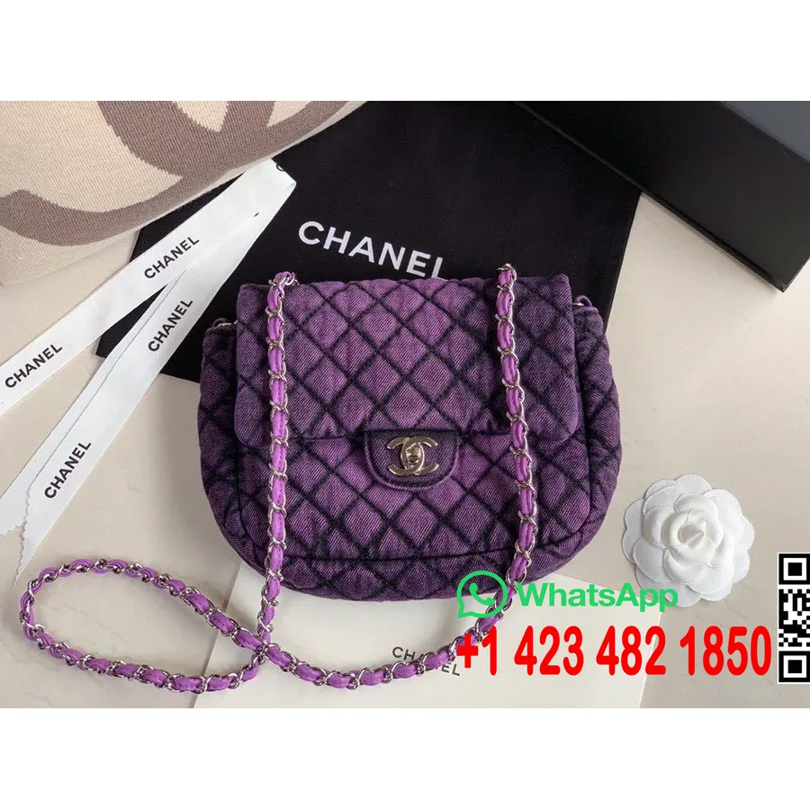 Chanel Džinsu Atloku Soma 20cm Jērādas Kruīza 2020 Sezonas Kolekcija, Violeta