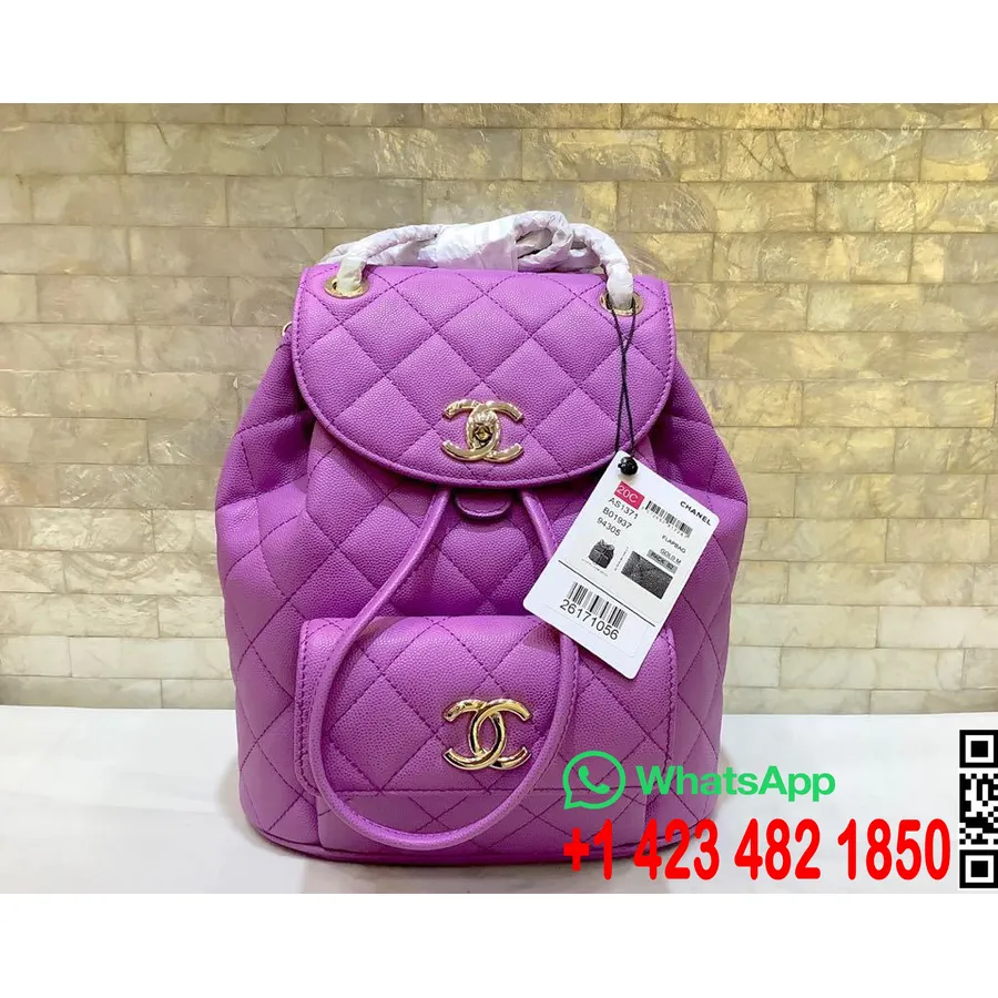 Rucsac Chanel Duma 24 Cm Hardware Auriu Piele Caviar Colectia Primavara/vara 2020, Violet