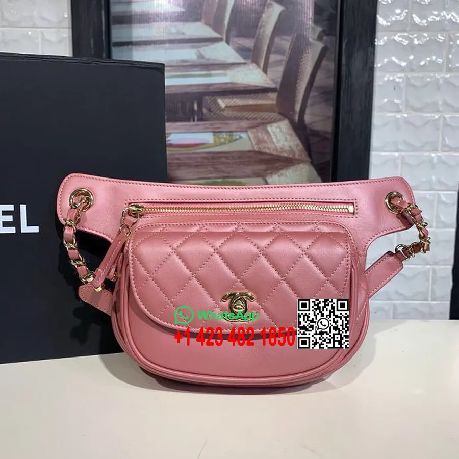 Chanel Waist Bag 20cm Lambskin Leather Pre-Fall 2019 Collection, Pink