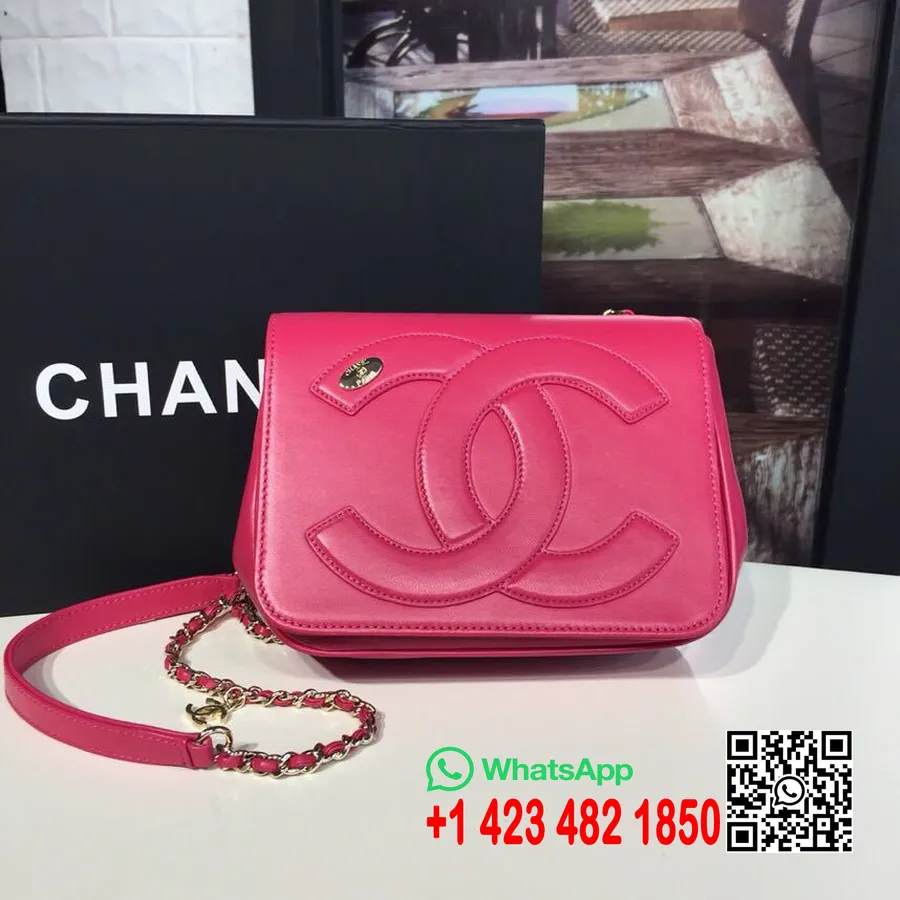 Geantă Chanel Cc Cu Clapă 18 Cm Piele De Miel Hardware Auriu Colecția Primăvară/vară 2019 Act 2, Roșu