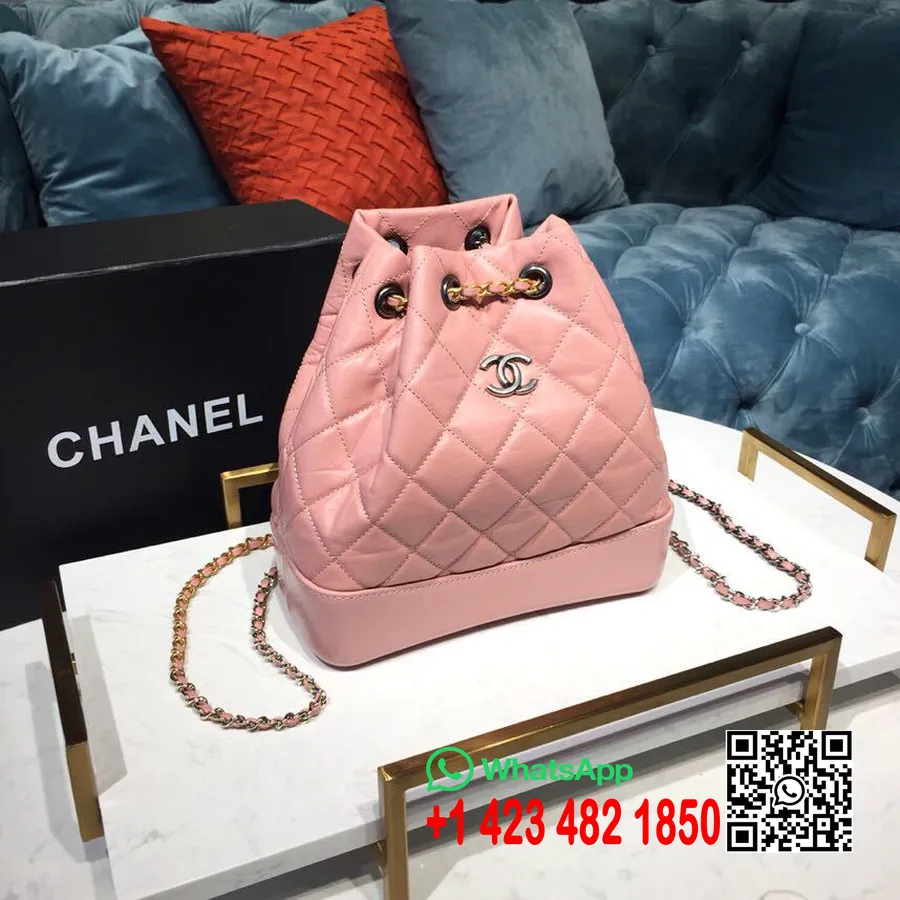 Chanel Gabrielle Ruksak Torba Mala 22 Cm Starana Teleća Koža Proljeće/ljeto 2019 Akt 1 Kolekcija 2019, Roza