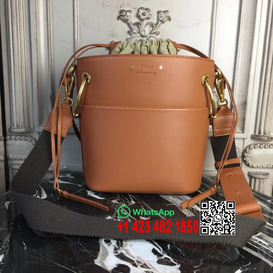 Chloe Roy Small Bucket Bag 3s126h Iz Gladkega Telečjega Usnja Kolekcija Pre-fall 2018 Tan