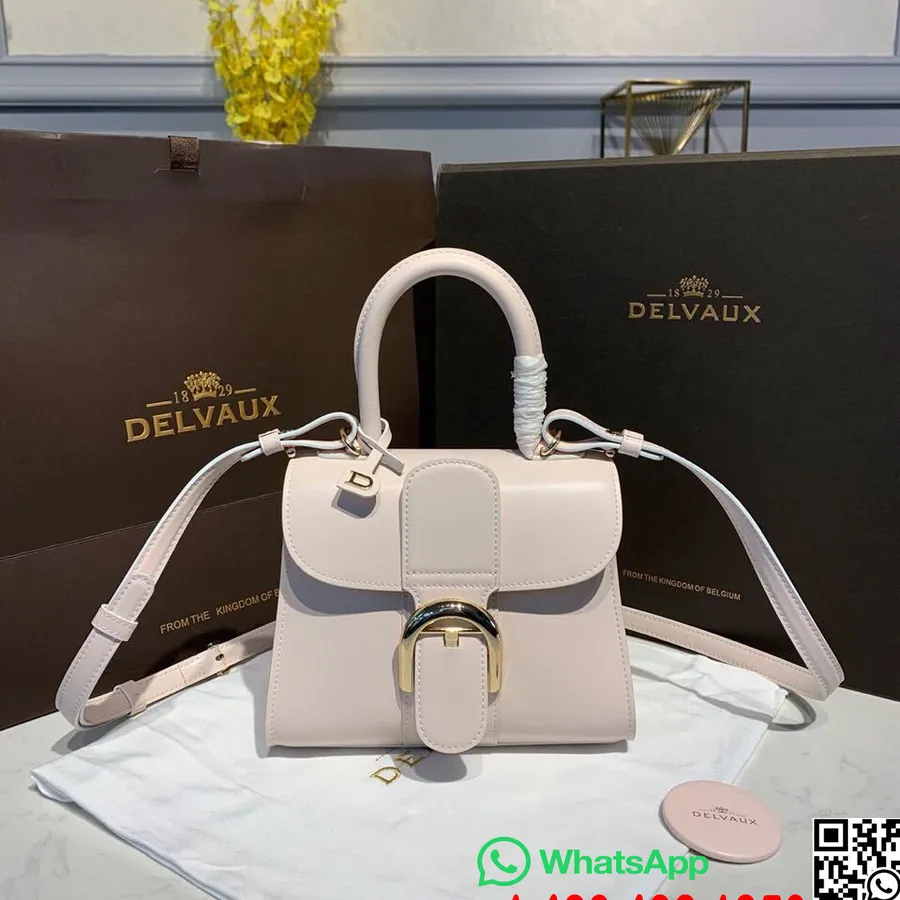 Delvaux Brillant Bb Tornister Z Klapką 20cm Torba Skóra Cielęca Złote Okucia Kolekcja Jesień/zima 2019, Blady Róż