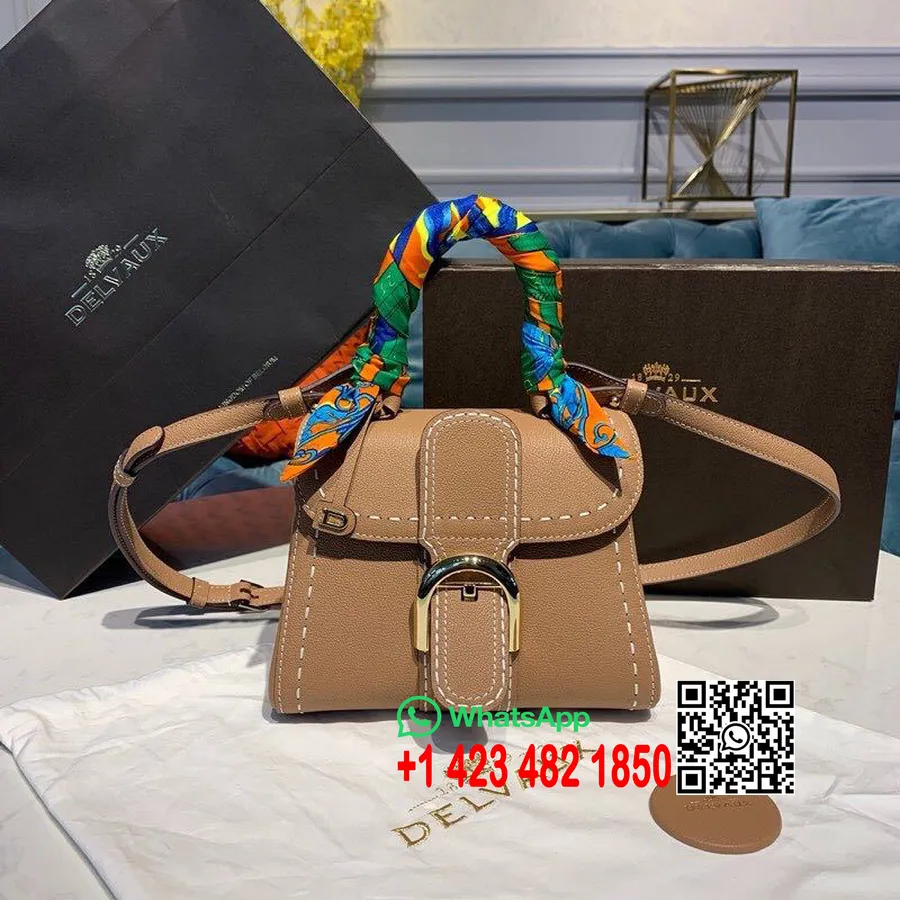 Delvaux Sellier Brillant Bb Satchel Flap 20cm Tas Berbutir Kulit Anak Sapi Koleksi Perangkat Keras Emas Musim Gugur/dingin 2019,