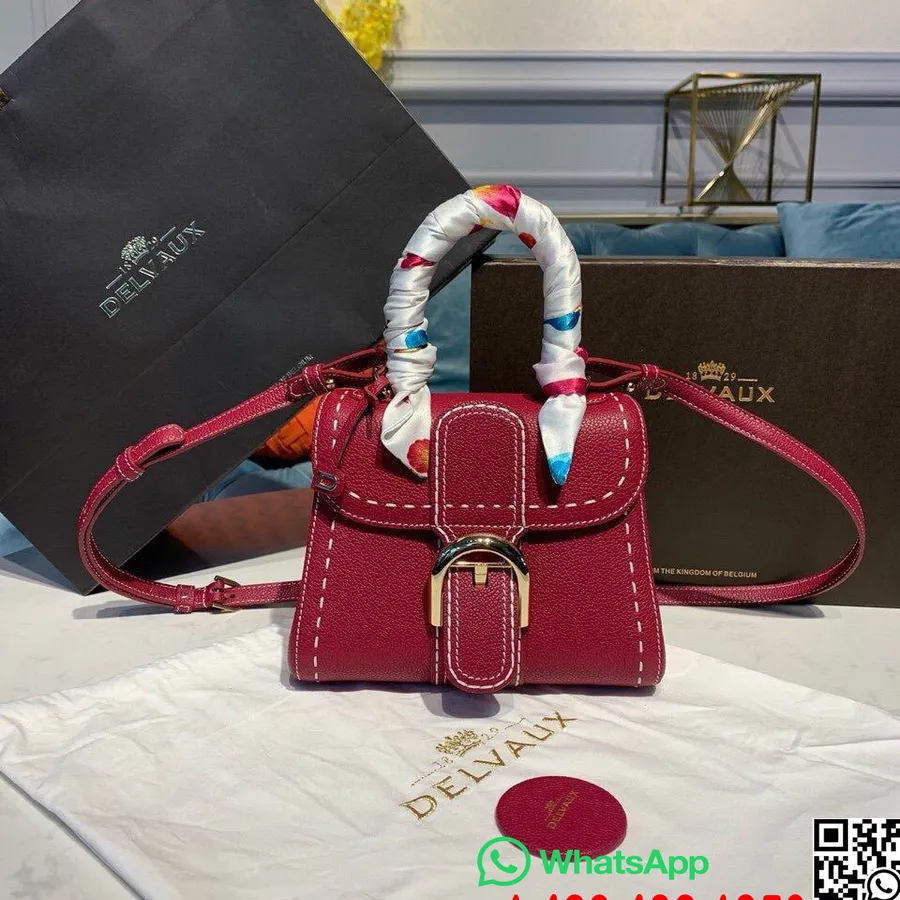 Delvaux Sellier Brillant Bb Satchel Flap 20cm Tas Generfd Kalfsleer Gouden Hardware Herfst/wintercollectie 2019, Bordeaux