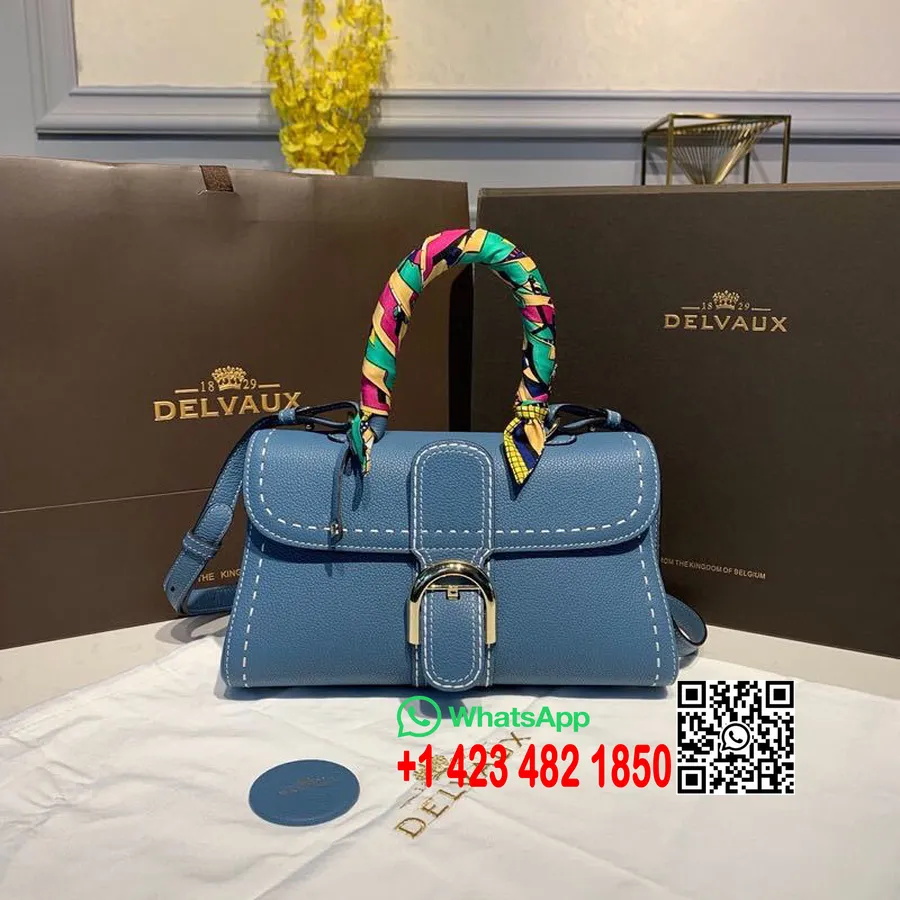 Delvaux Sellier Brillant Austrumu Rietumu Somas Atloks 28cm Soma Graudaina Teļa āda Zelta Aparatūras 2019. gada Rudens/ziemas Ko