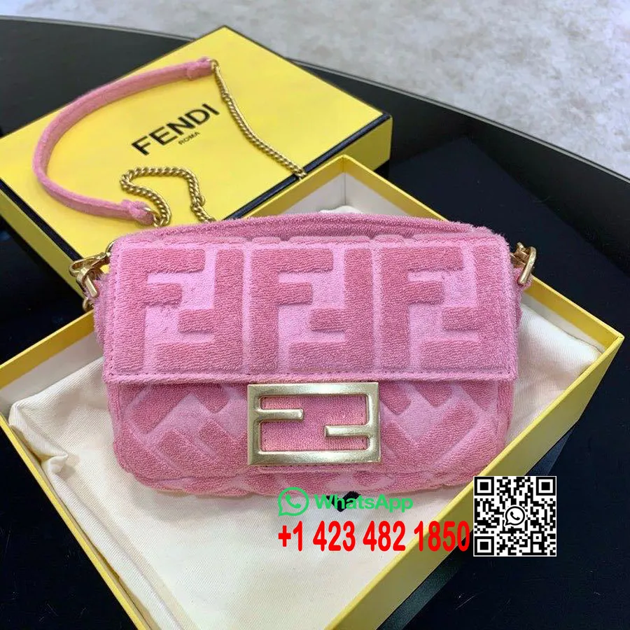 Fendi Ff Baguettetas Met Reliëf 20cm Collectie Lente/zomer 2020, Roze