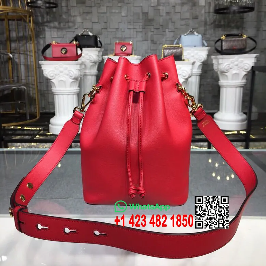 Fendi Mon Tresor Tasche 24 Cm Kalbsleder Frühjahr/Sommer 2019 Kollektion, Rot