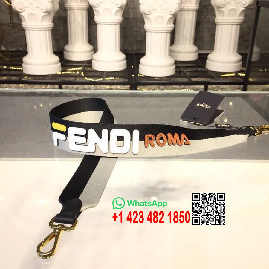 Fendi x Fila Mania Bag Strap 88cm Spring/Summer 2019 Collection, Black