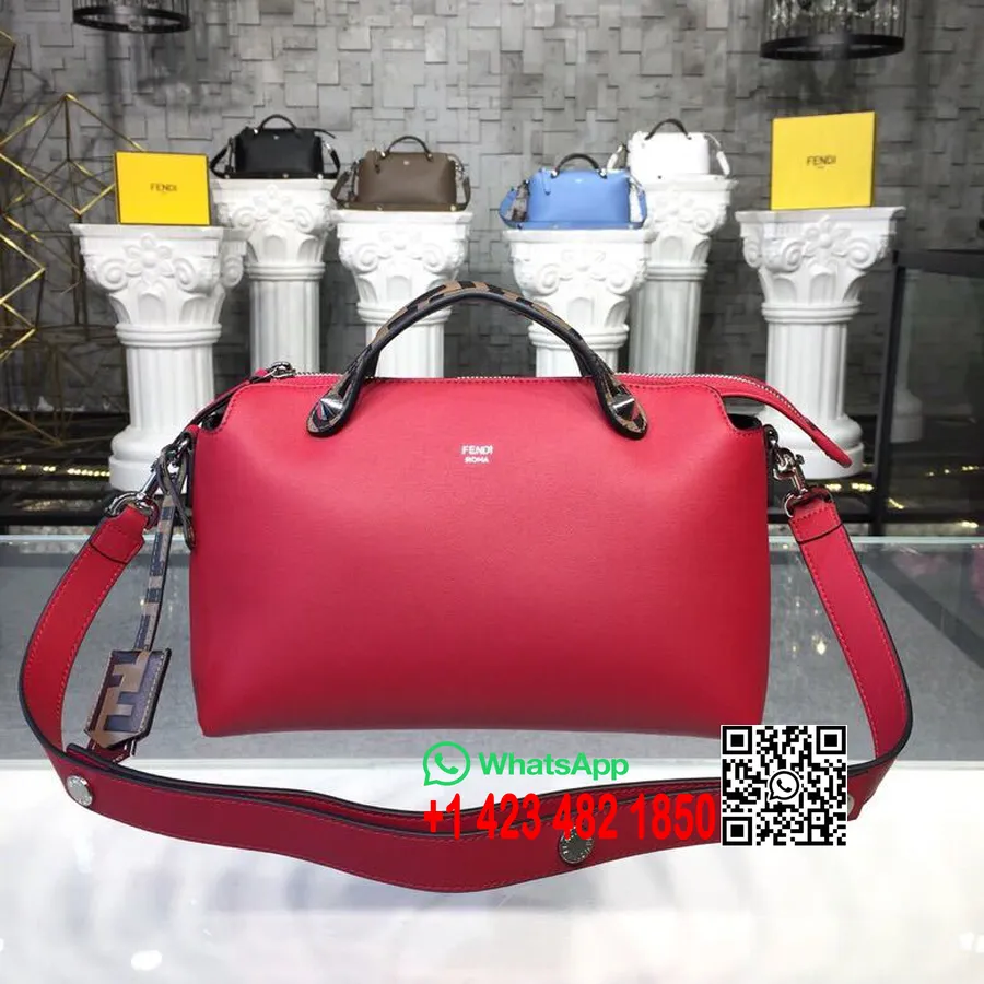 Fendi By The Way Ff Logo Normal çanta 28cm Ilkbahar/yaz 2019 Koleksiyonu, Kırmızı