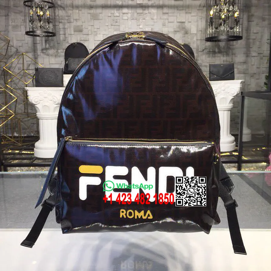 Fendi X Fila Mania Ruksak 40cm Kolekcija Proljeće/ljeto 2019, Crni