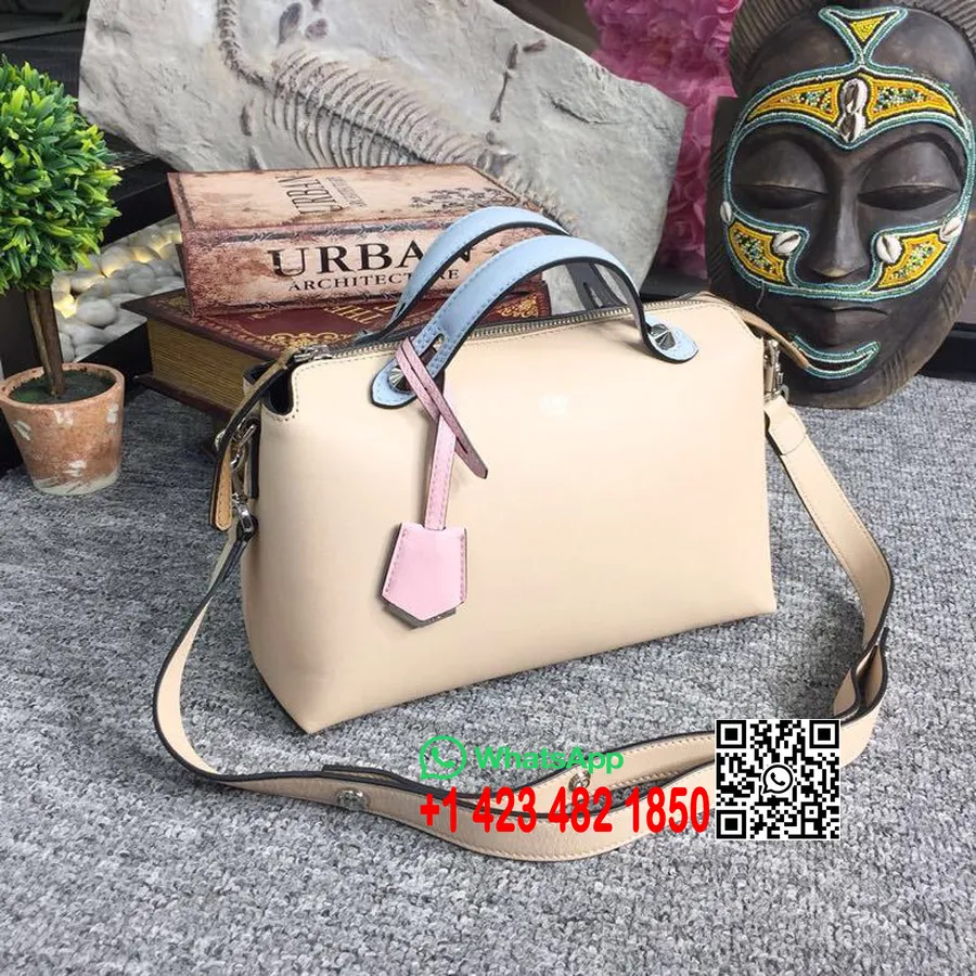 Fendi By The Way Almindelig Taske 28cm Forår/sommer 2019 Kollektion, Nøgen/lyseblå/lyserød