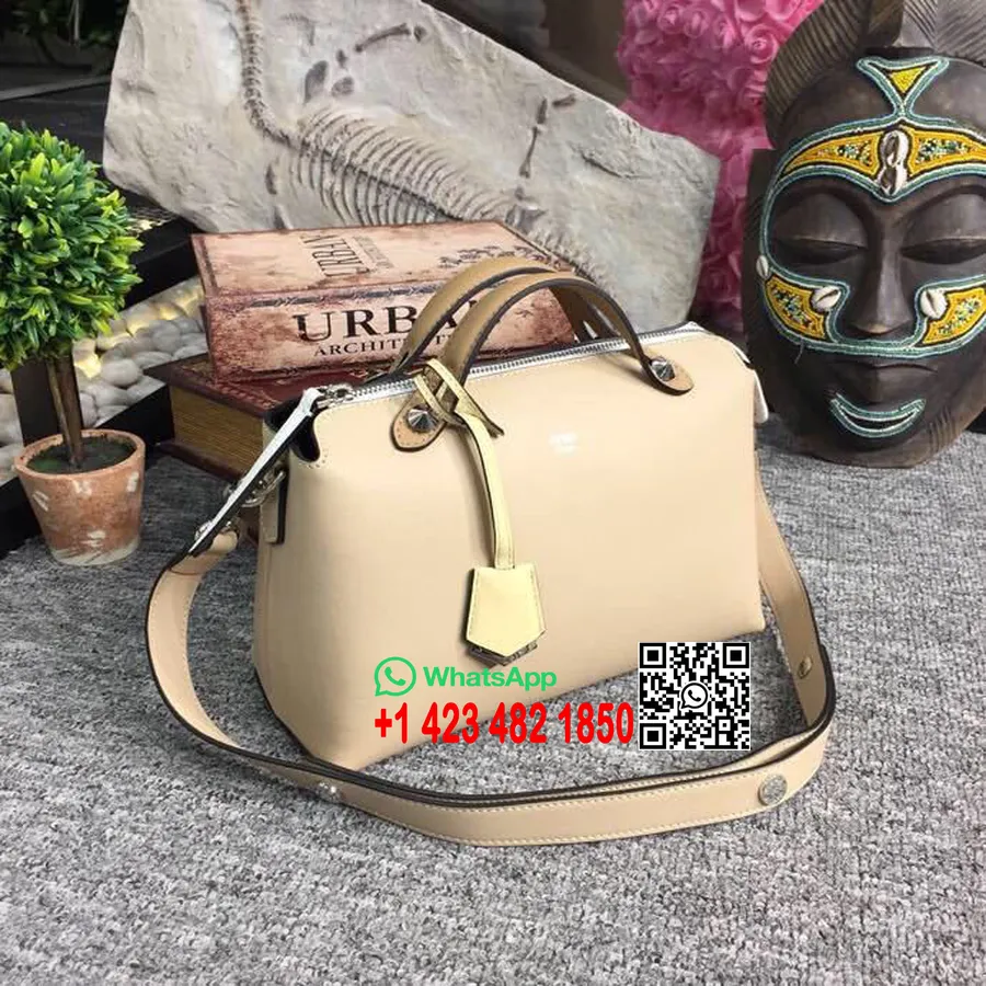 Bolso Fendi By The Way Regular 28cm Colección Primavera/verano 2019, Nude/amarillo/marrón