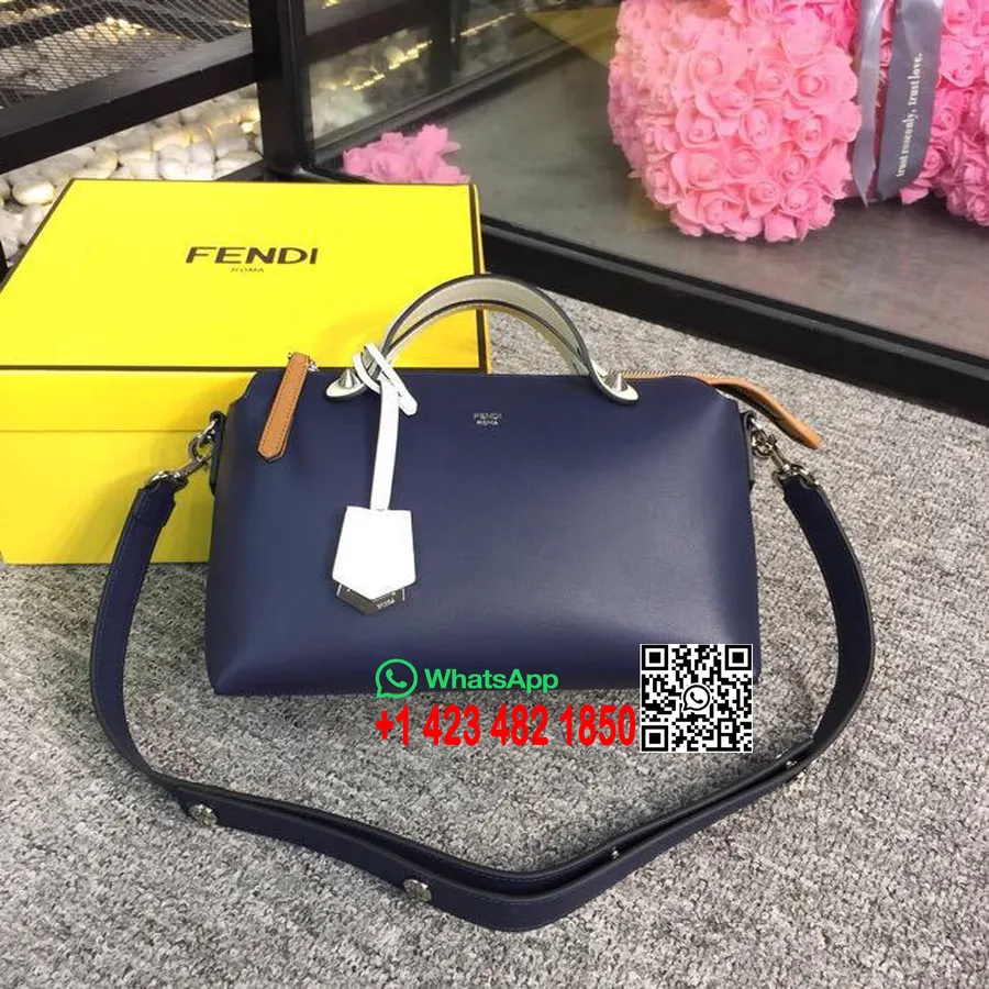 обикновена чанта Fendi By The Way 28 см колекция пролет/лято 2019, тъмносин